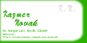 kazmer novak business card