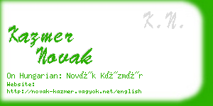 kazmer novak business card